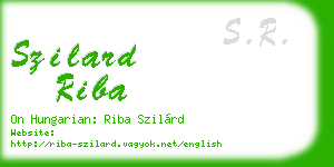 szilard riba business card