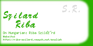 szilard riba business card